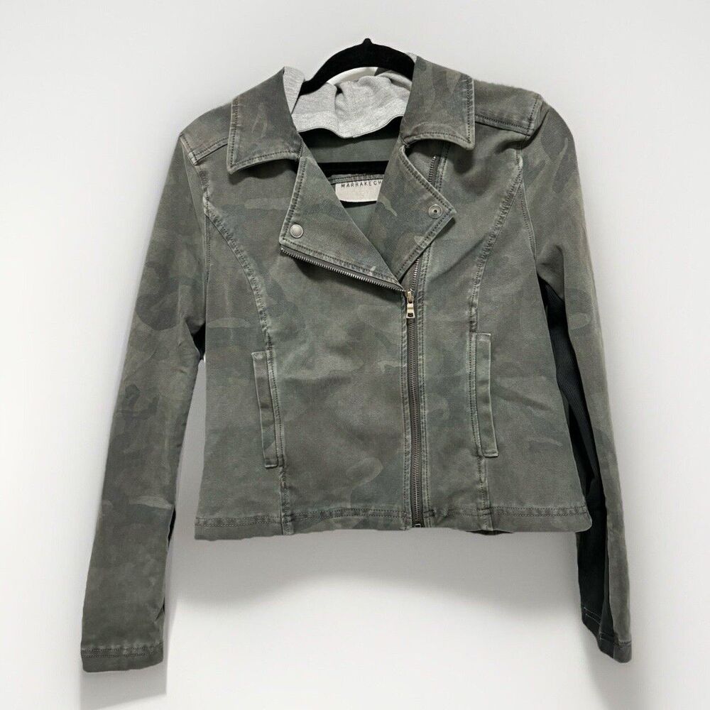 Anthropologie Marrakech Camo Moto Jacket Medium